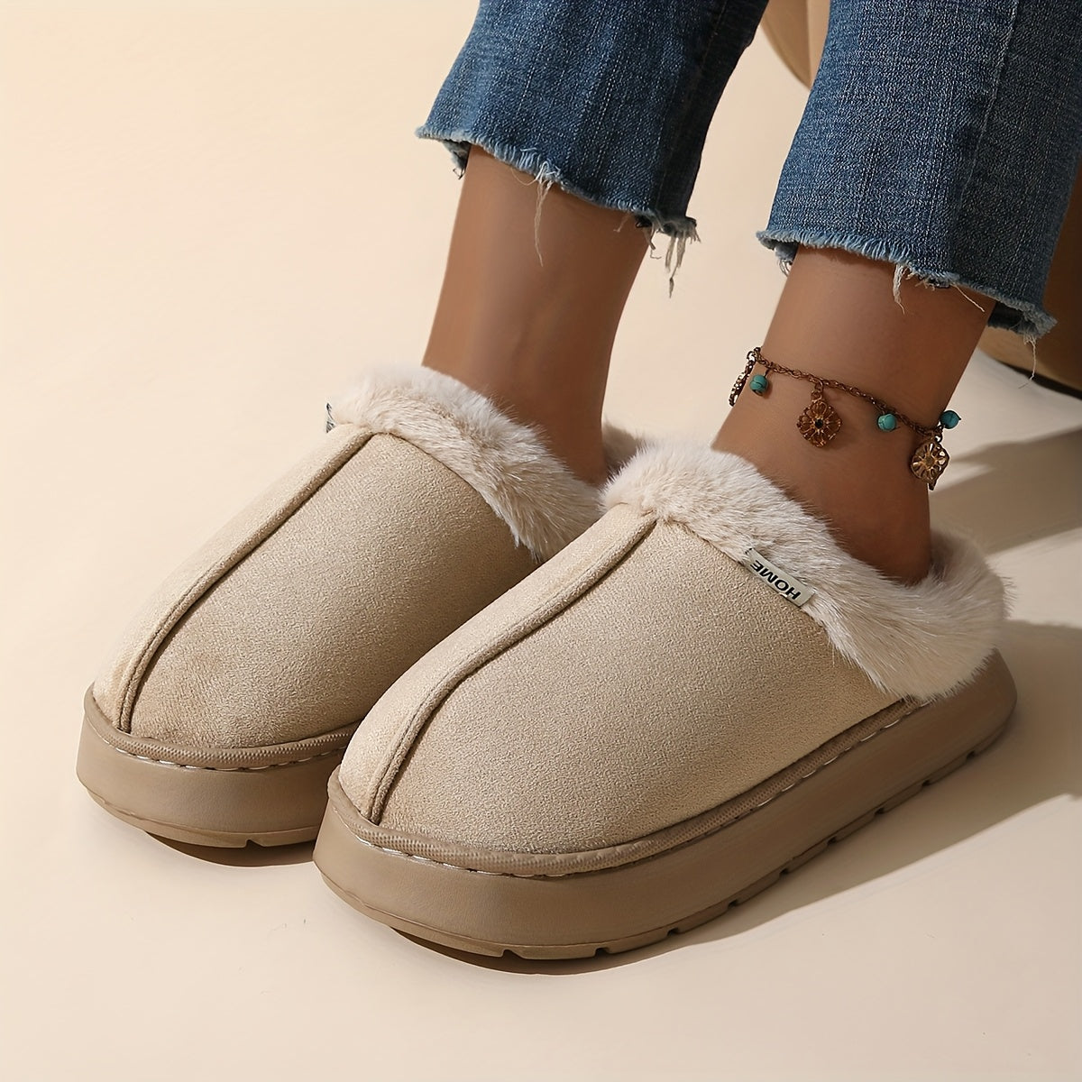 Sophie™ | Wool-Lined Platform Winter Slippers