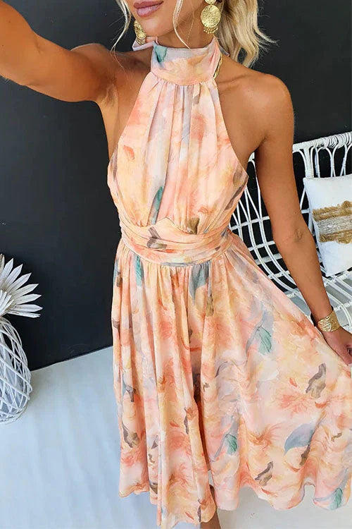 Victoria | Women’s Summer Halter Floral Maxi Dress