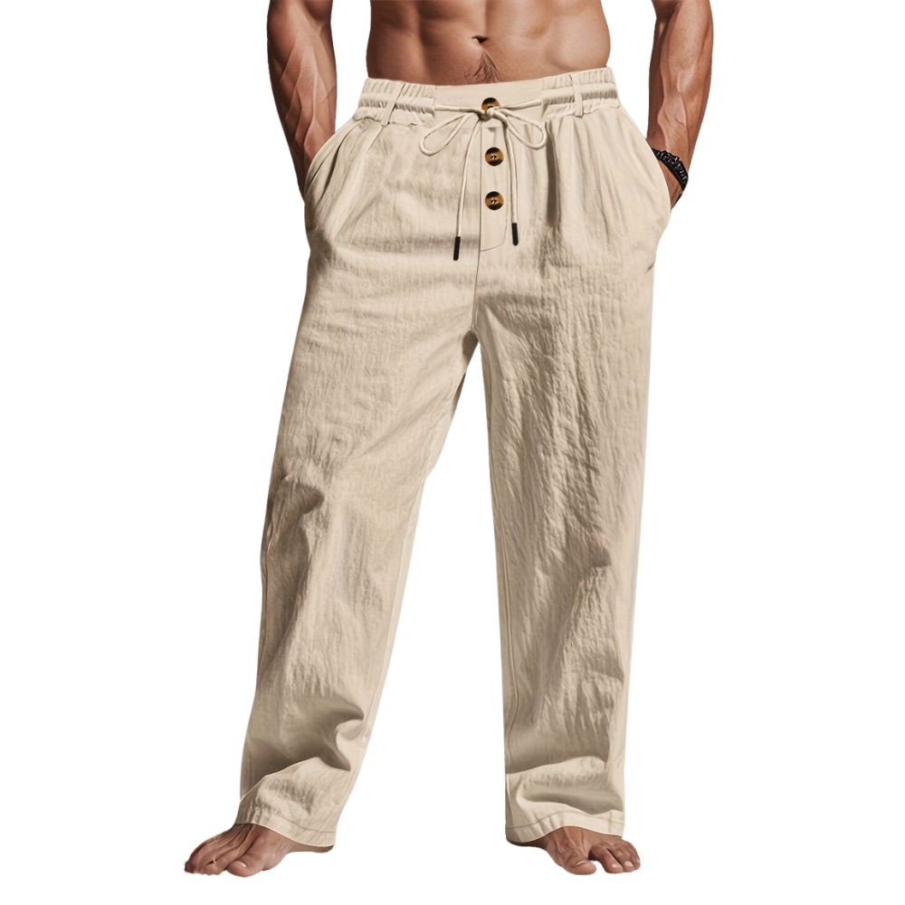 Julian | Men Lightweight Drawstring Linen Pants