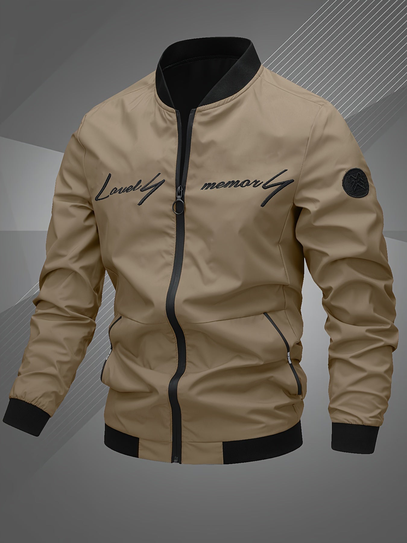 Samuel | Men's Stylish Zip-Up Bomber Jacket with Logo