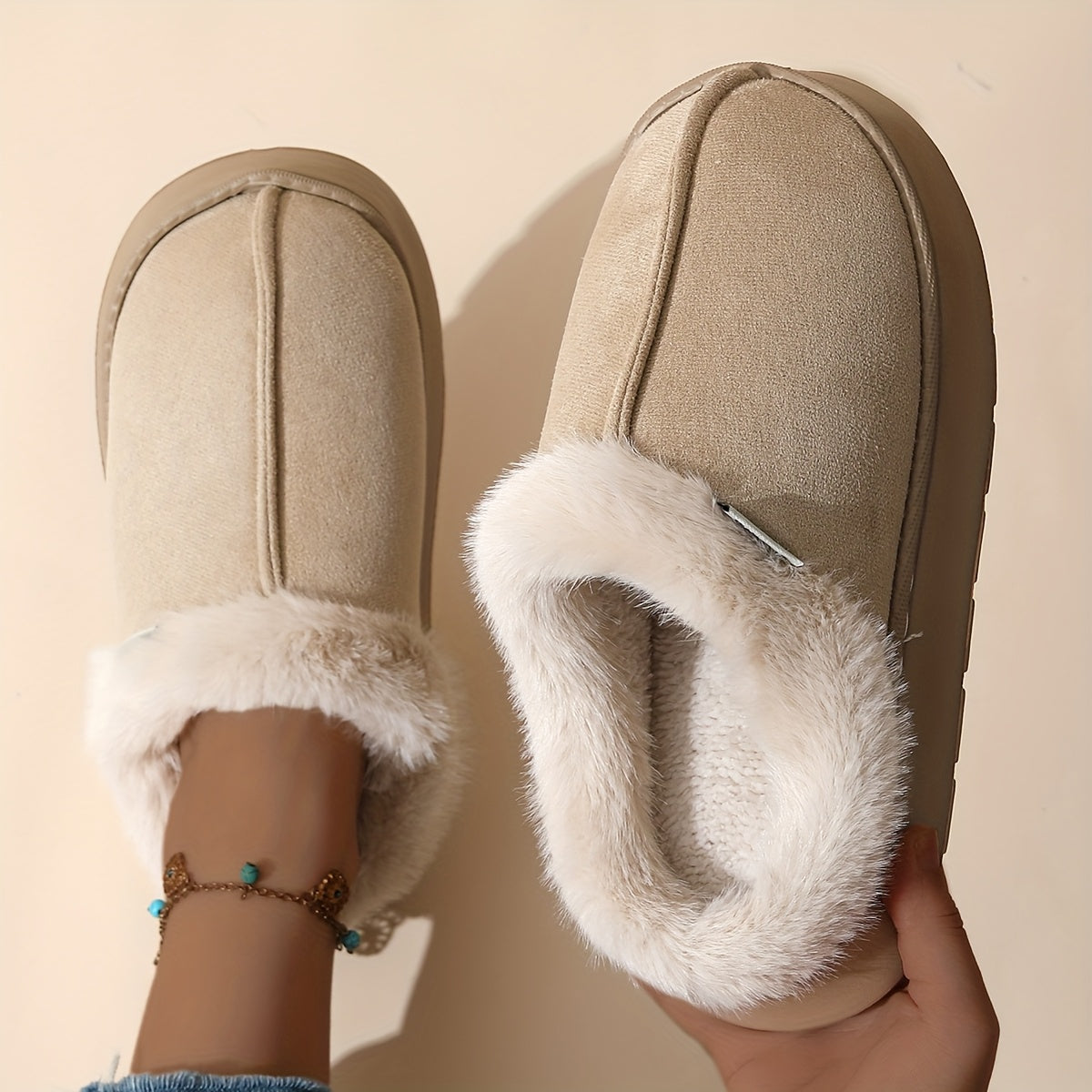 Sophie™ | Wool-Lined Platform Winter Slippers