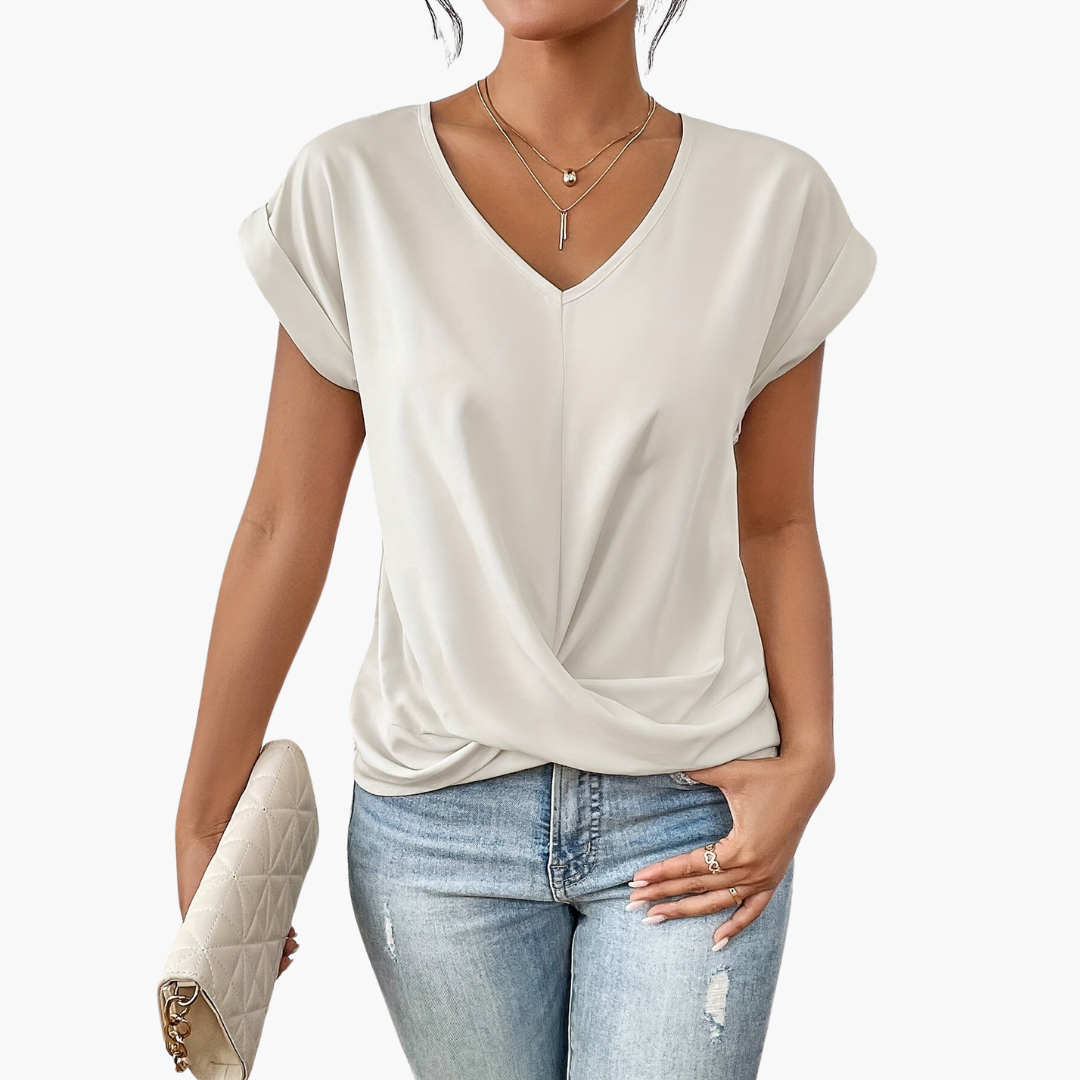 Elizabeth | Women Spring V Neck Drape Top