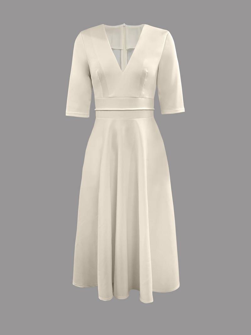 Grace | Women Wedding Guest Flared Midi Dress