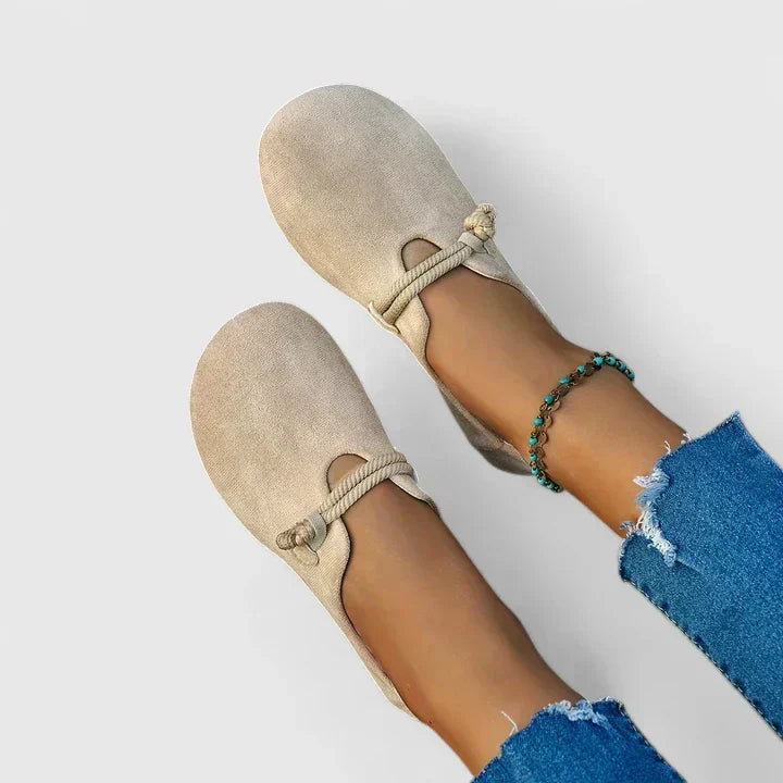 Isabella | Rope-Tie Suede Loafers for Women