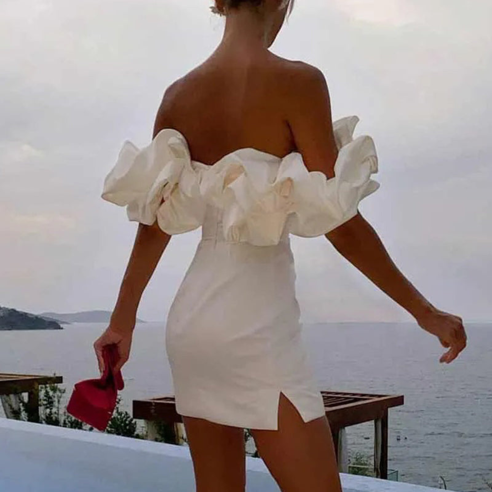 Lily | Women’s Wedding Guest Ruffle Mini Dress