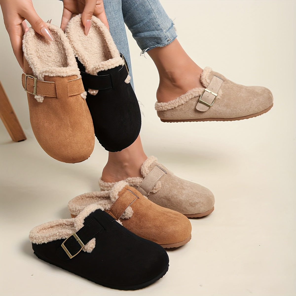Lily™ | Wool-Lined Chunky Winter Slippers