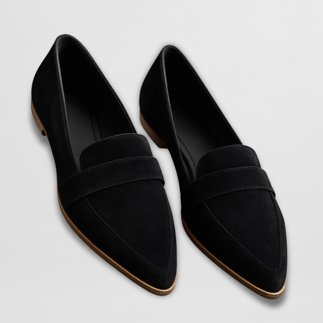 Rania | Suede Pointed Toe Loafers for Women
