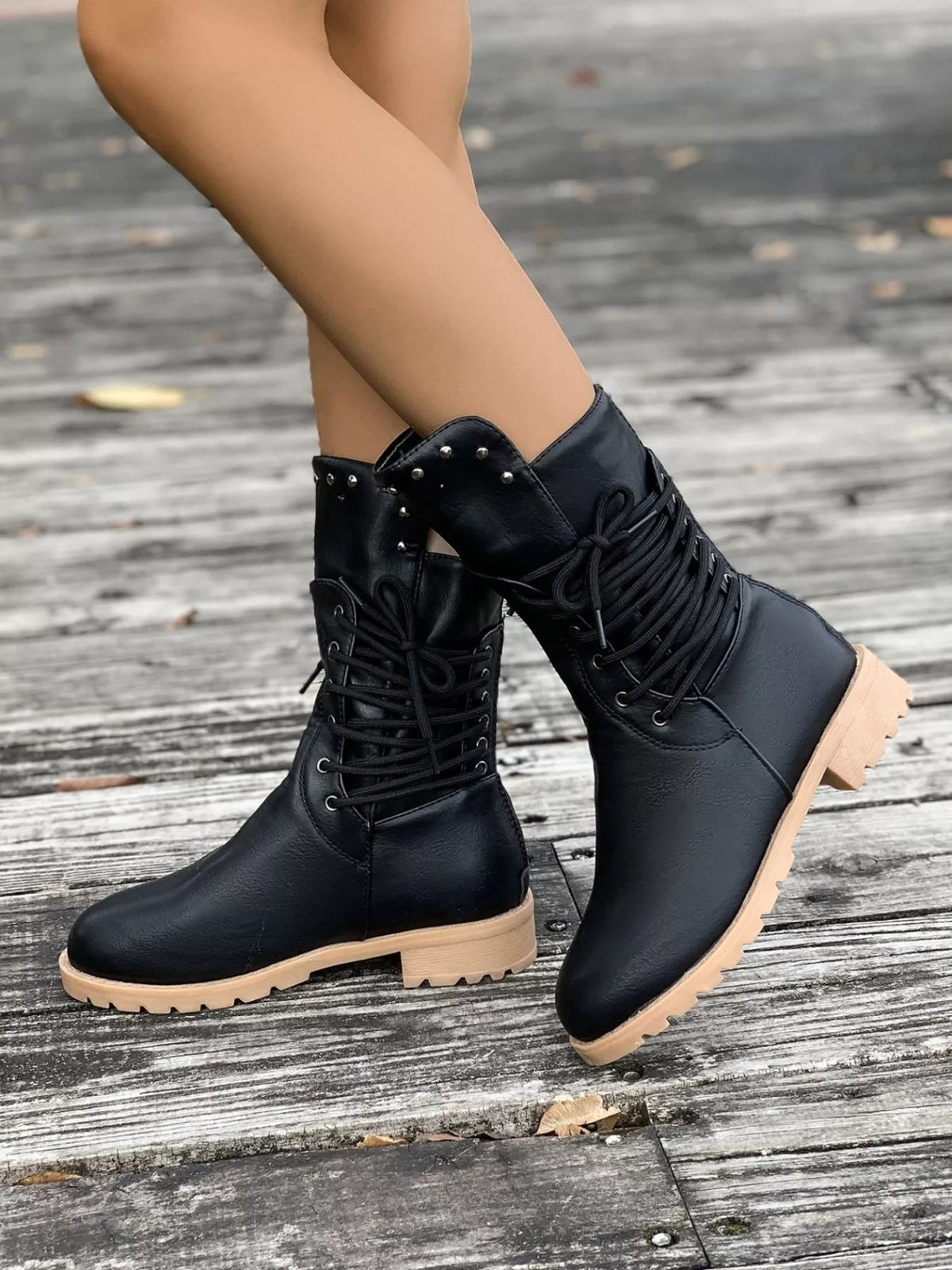 Noah | Round Toe Platform Boots
