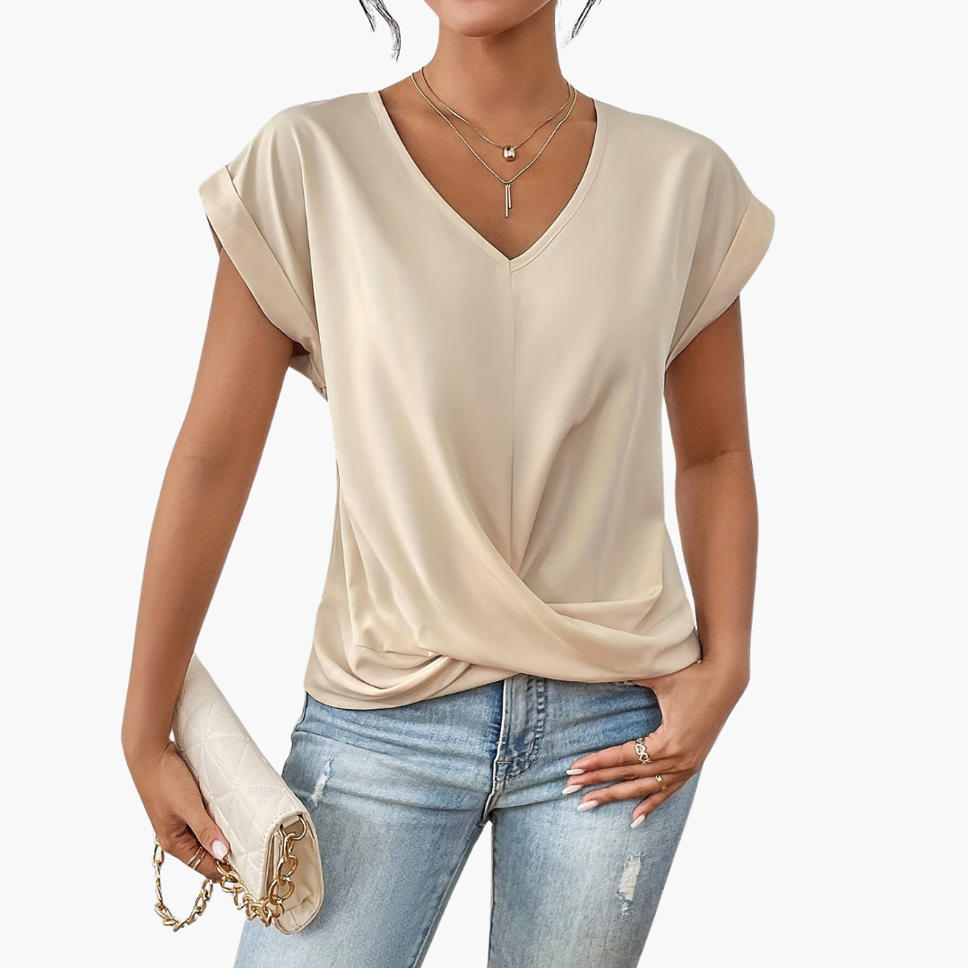 Elizabeth | Women Spring V Neck Drape Top