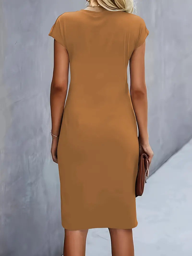 Katie | Women’s Classic Short Sleeve Bodycon Dress
