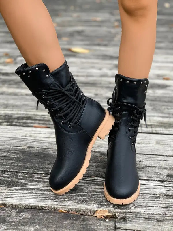 Noah | Round Toe Platform Boots