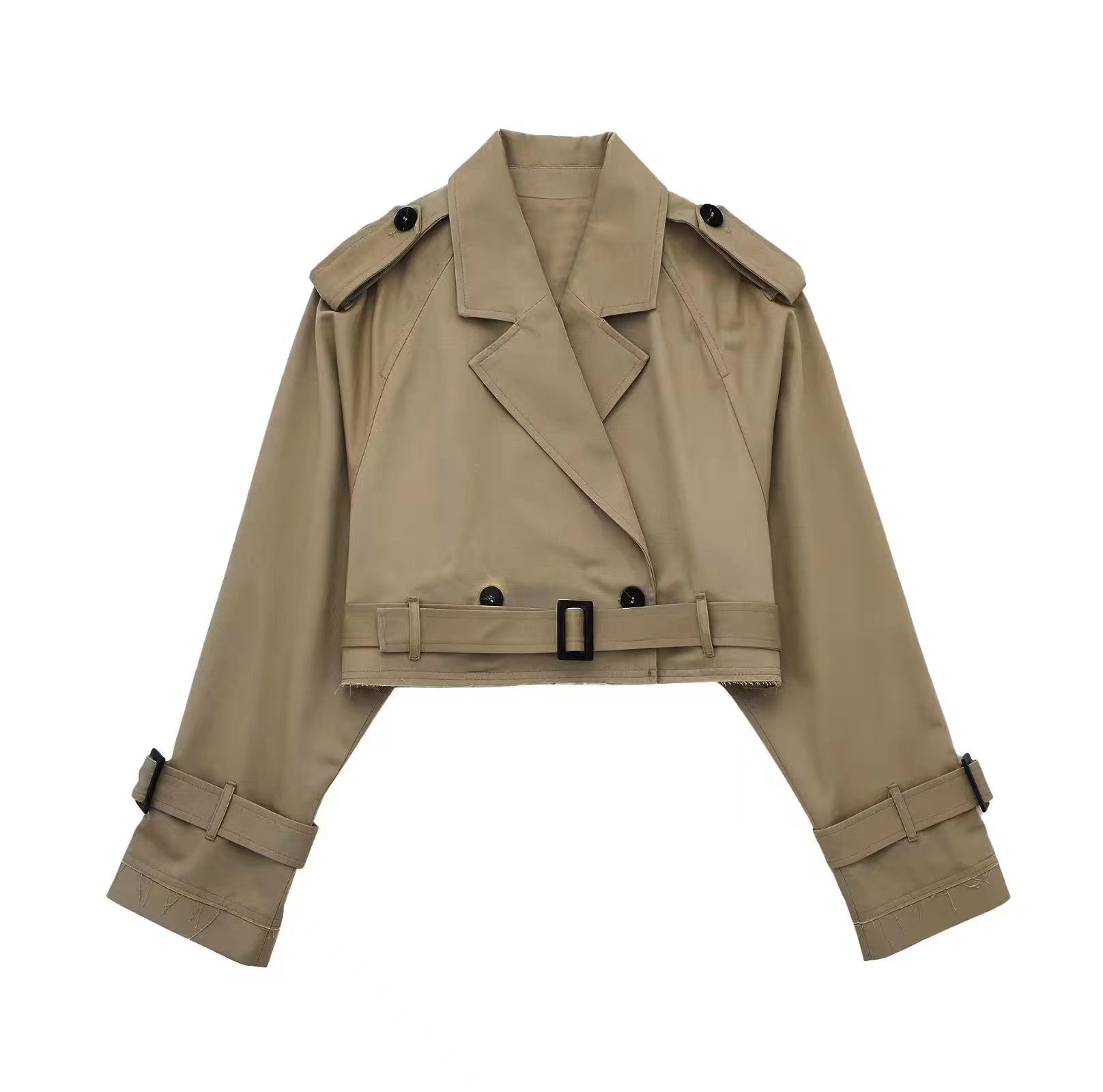 Jessica | Women’s Stylish Short Double-Breasted Trench Coat