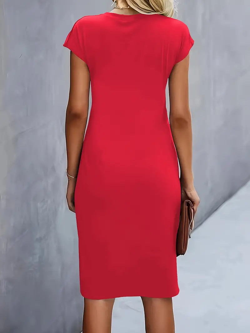 Katie | Women’s Classic Short Sleeve Bodycon Dress