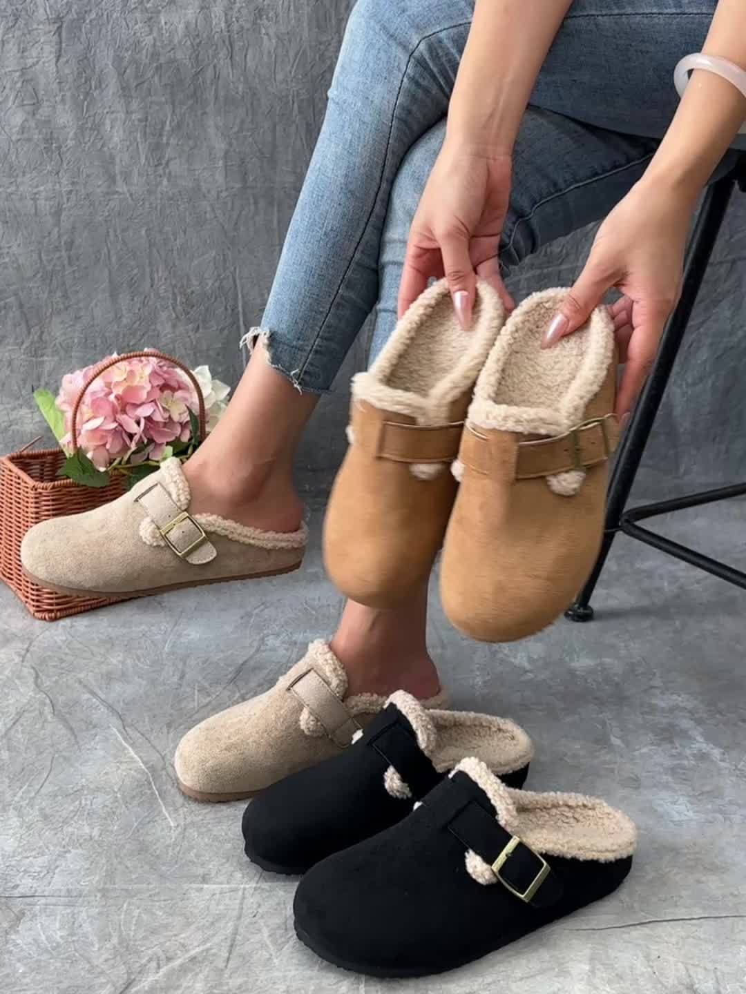 Lily™ | Wool-Lined Chunky Winter Slippers
