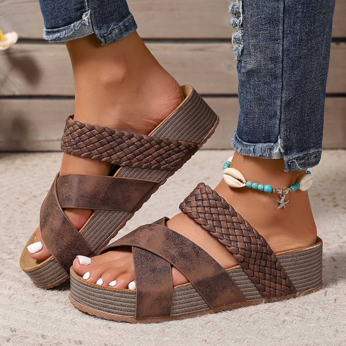 Noah™ | Orthopedic Leather Strap Sandals