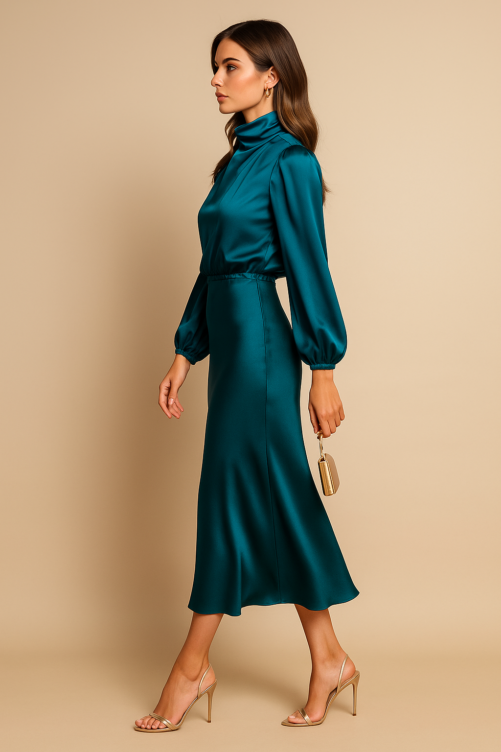 Kriz | High Waist Midi Dress