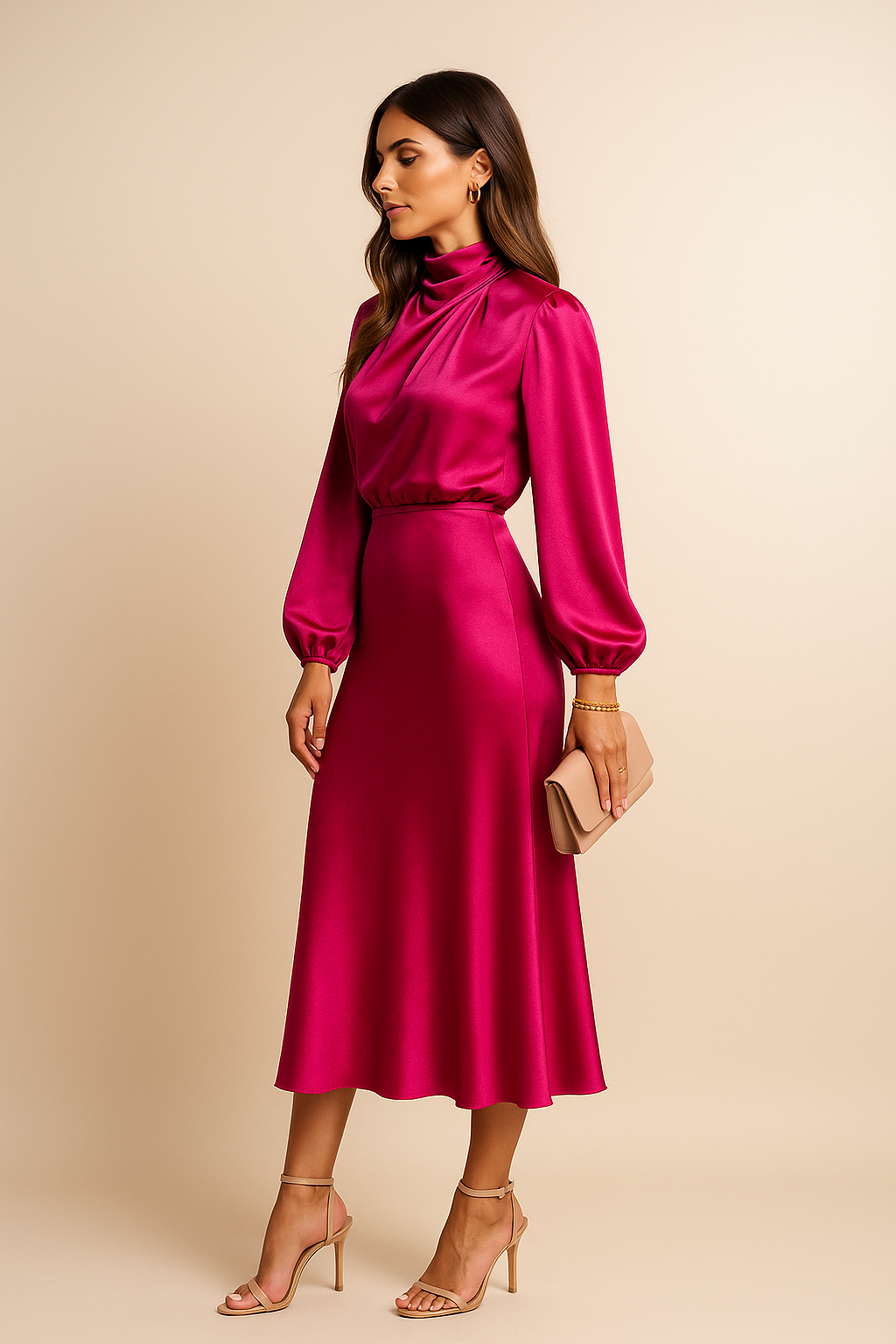 Kriz | High Waist Midi Dress