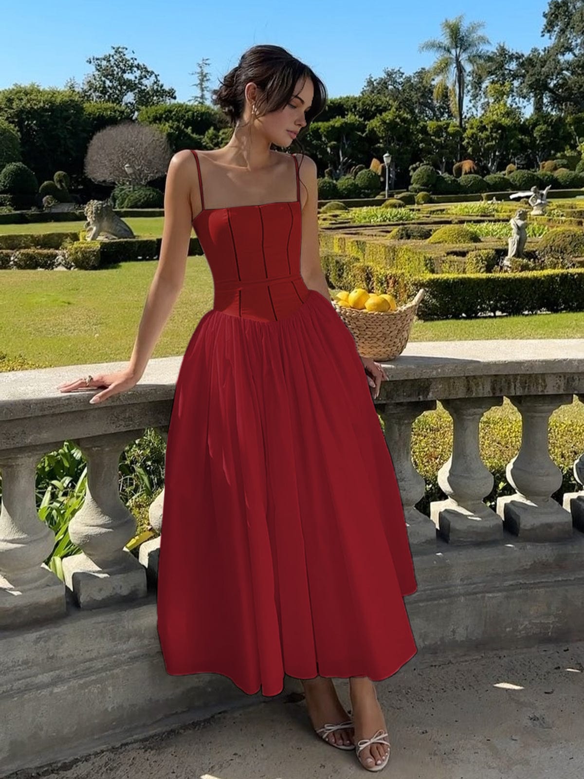 Heidi | Women’s Wedding Guest Elegant Corset Midi Dress