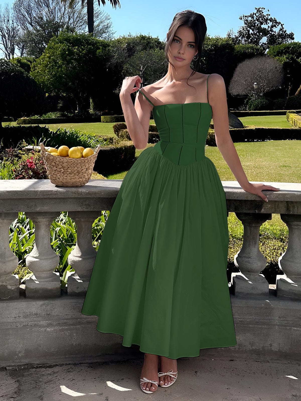 Heidi | Women’s Wedding Guest Elegant Corset Midi Dress