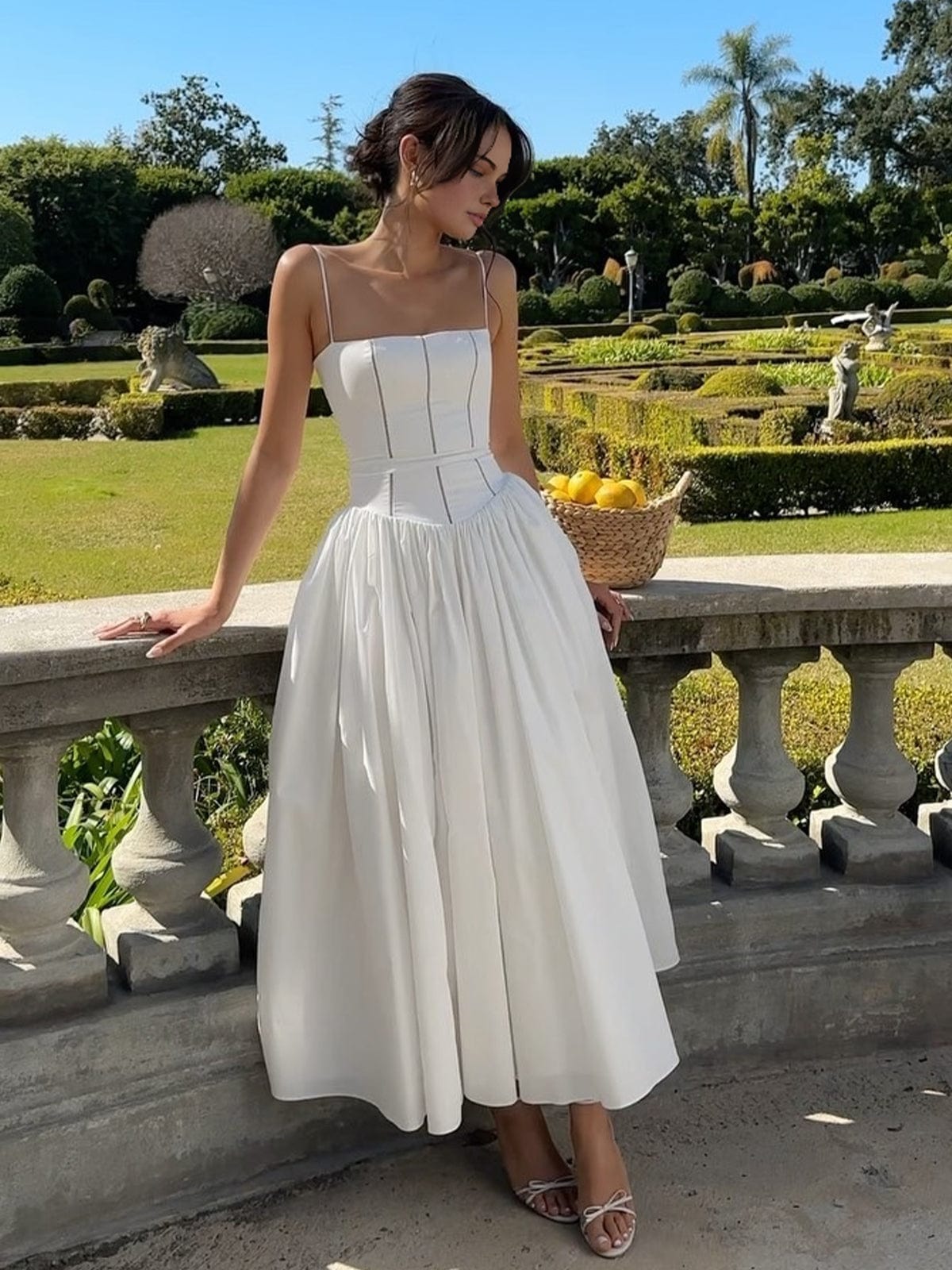 Heidi | Women’s Wedding Guest Elegant Corset Midi Dress
