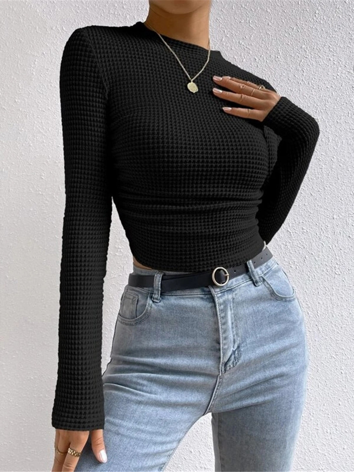 Emma | Women Spring Long Sleeve Crop Top