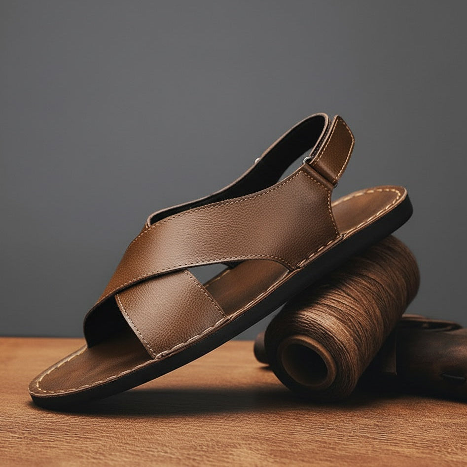 Clark Leather Slip On Sandal