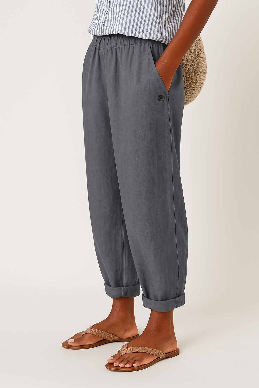 Emma | Women Relaxed Pocket Cuffed Casual Pants