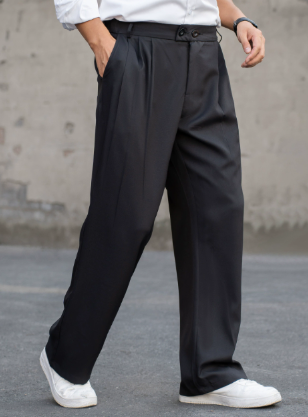 Liam | Men Classic Tailored Wide Leg Trousers