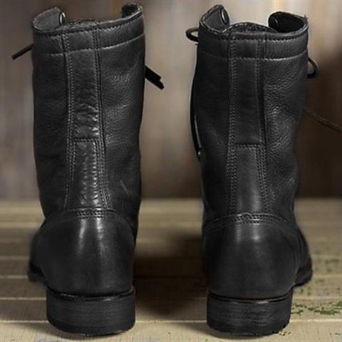 Noah │ Leather Lace-Up Combat Boots