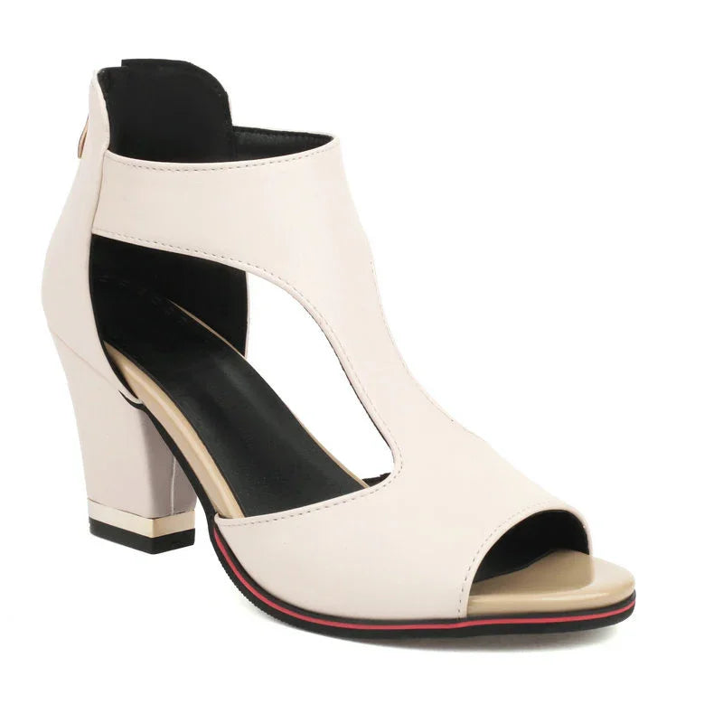 Marley | Luxury Cut-Out Block Heel Sandals
