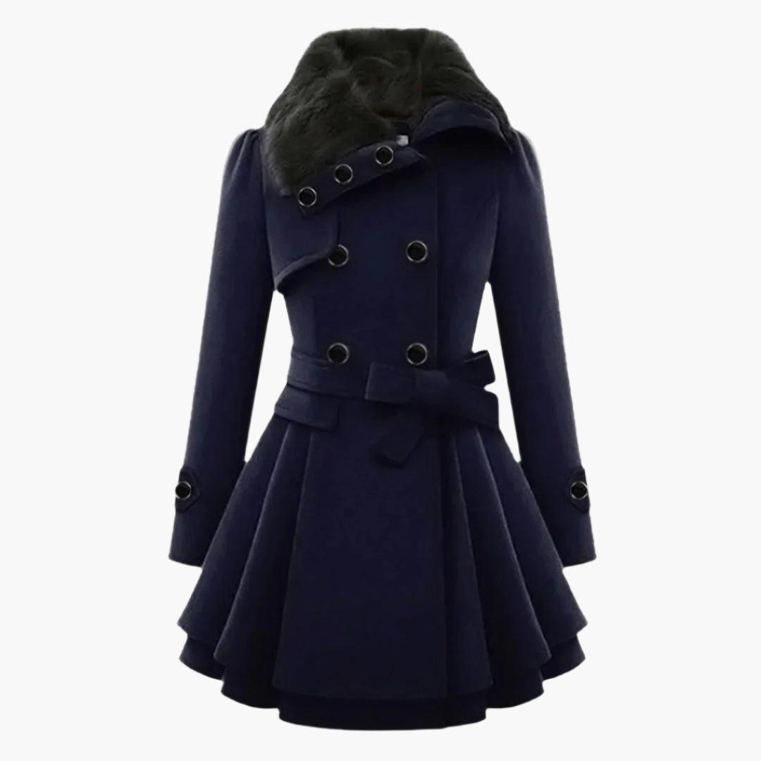 Lydia | Women’s Elegant Waist Tie Short Dress Coat