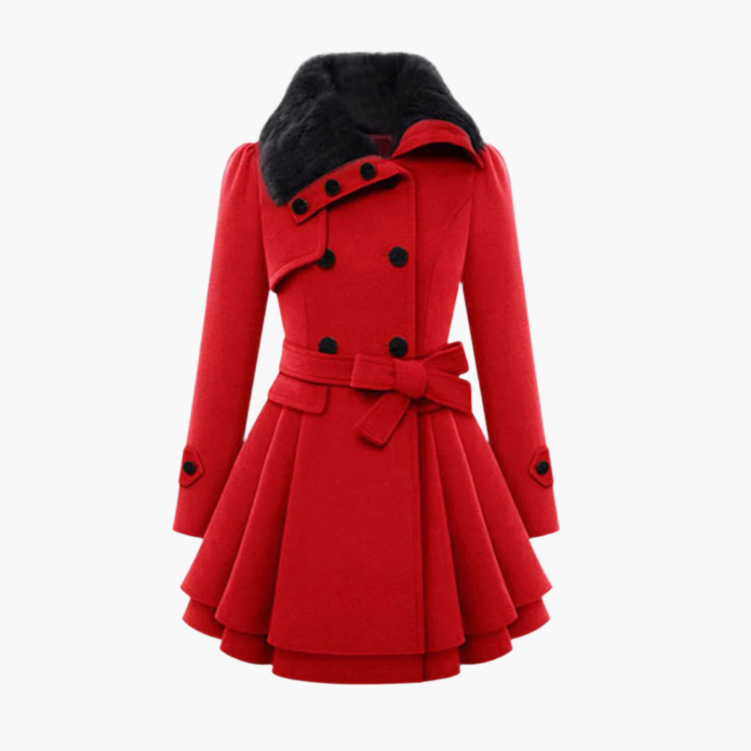 Lydia | Women’s Elegant Waist Tie Short Dress Coat