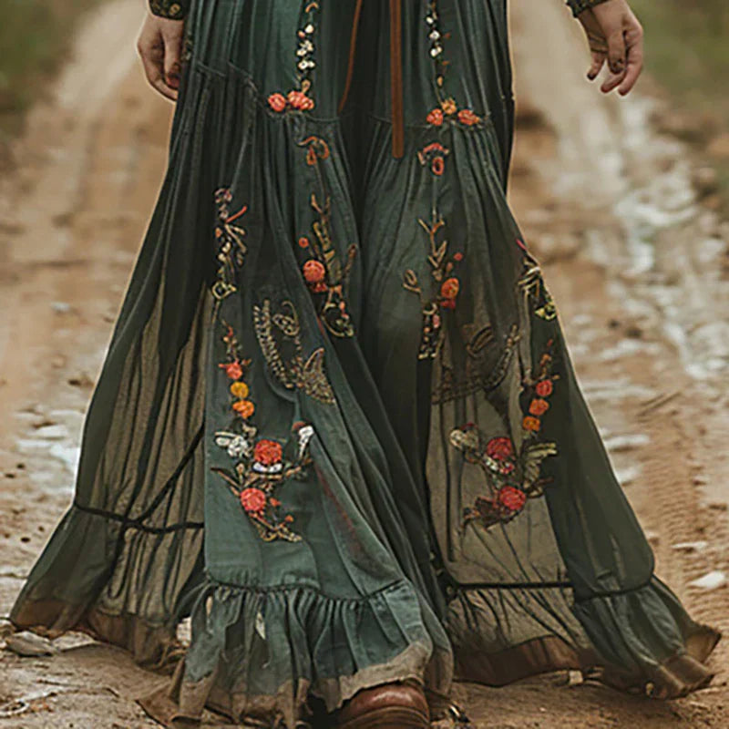 Freya | Women’s Floral Long Sleeve Maxi Dress