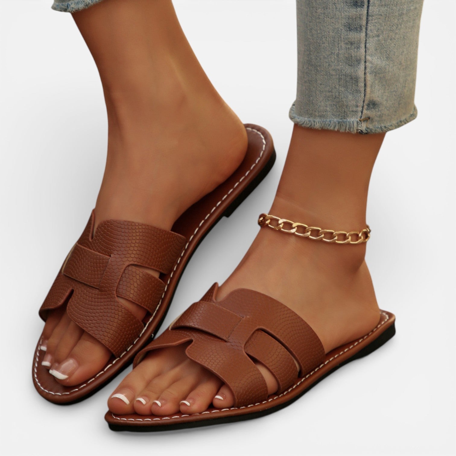 Noah | Women’s Leather Slide Sandals