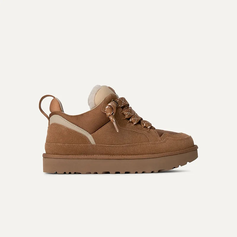 Women's Fleece-Lined Suede Platform Winter Trainers