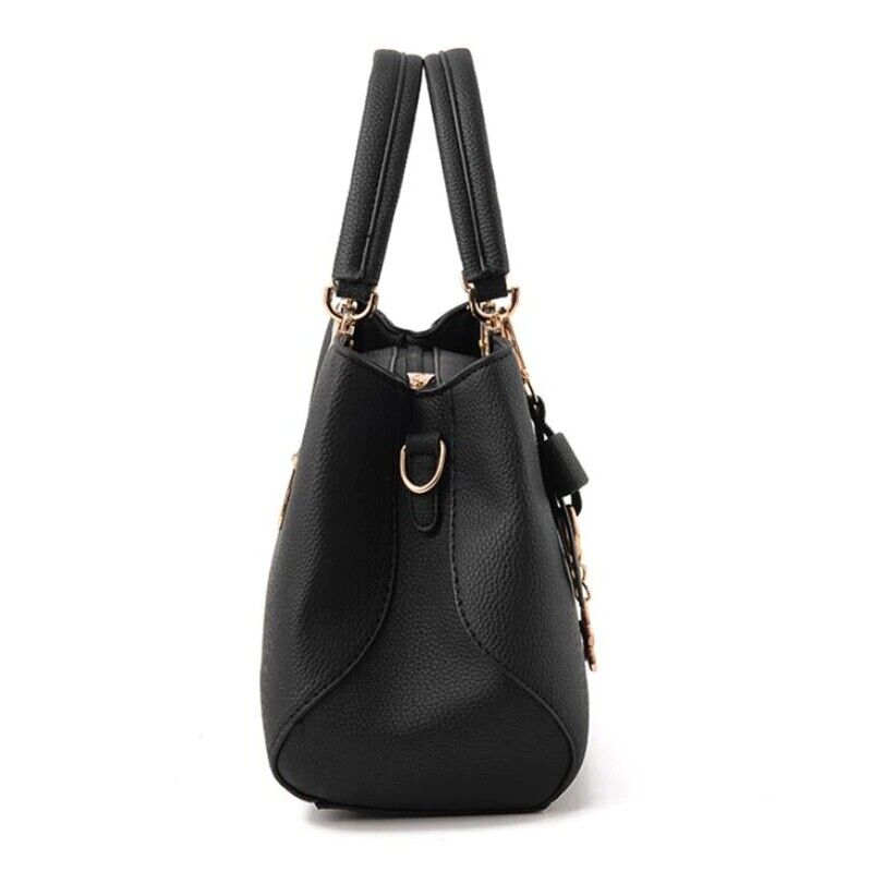Leather Handbag with Bow and Star Charm Detail