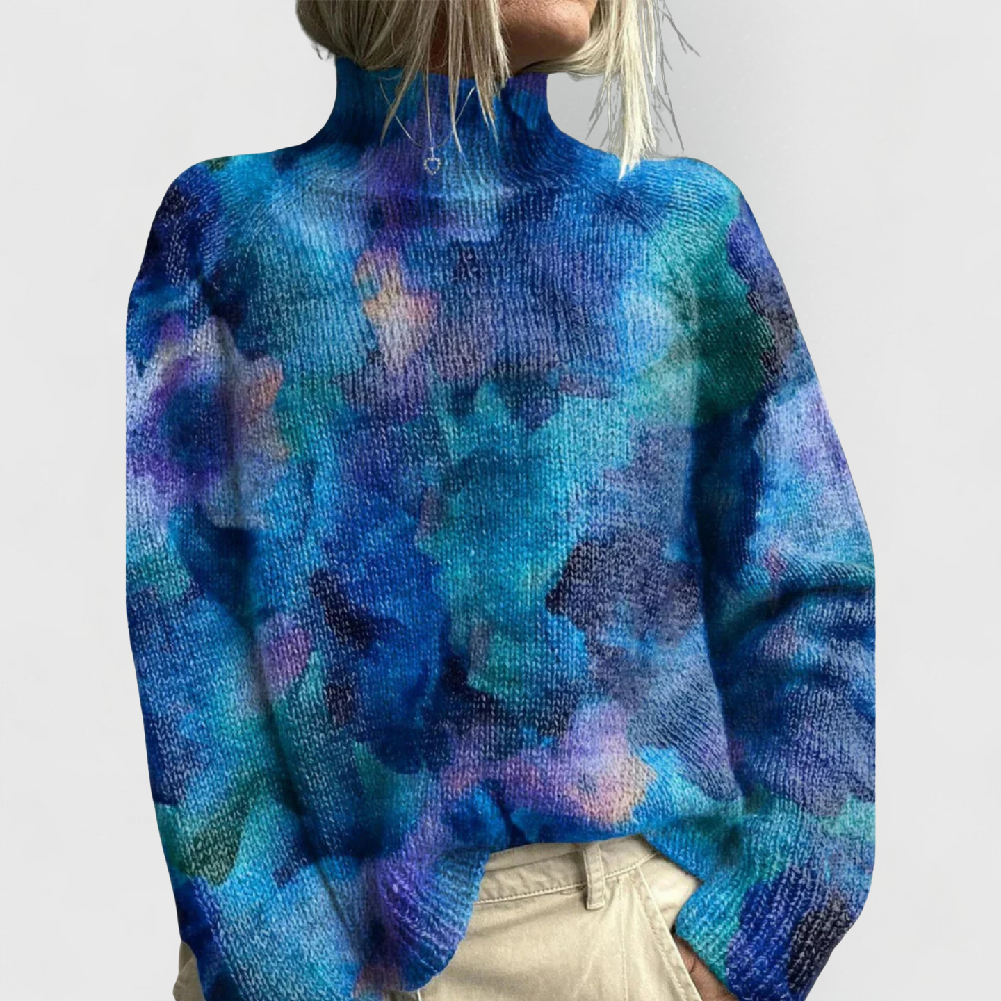 Margaret | Womens Nature Print Cozy Knit Sweater