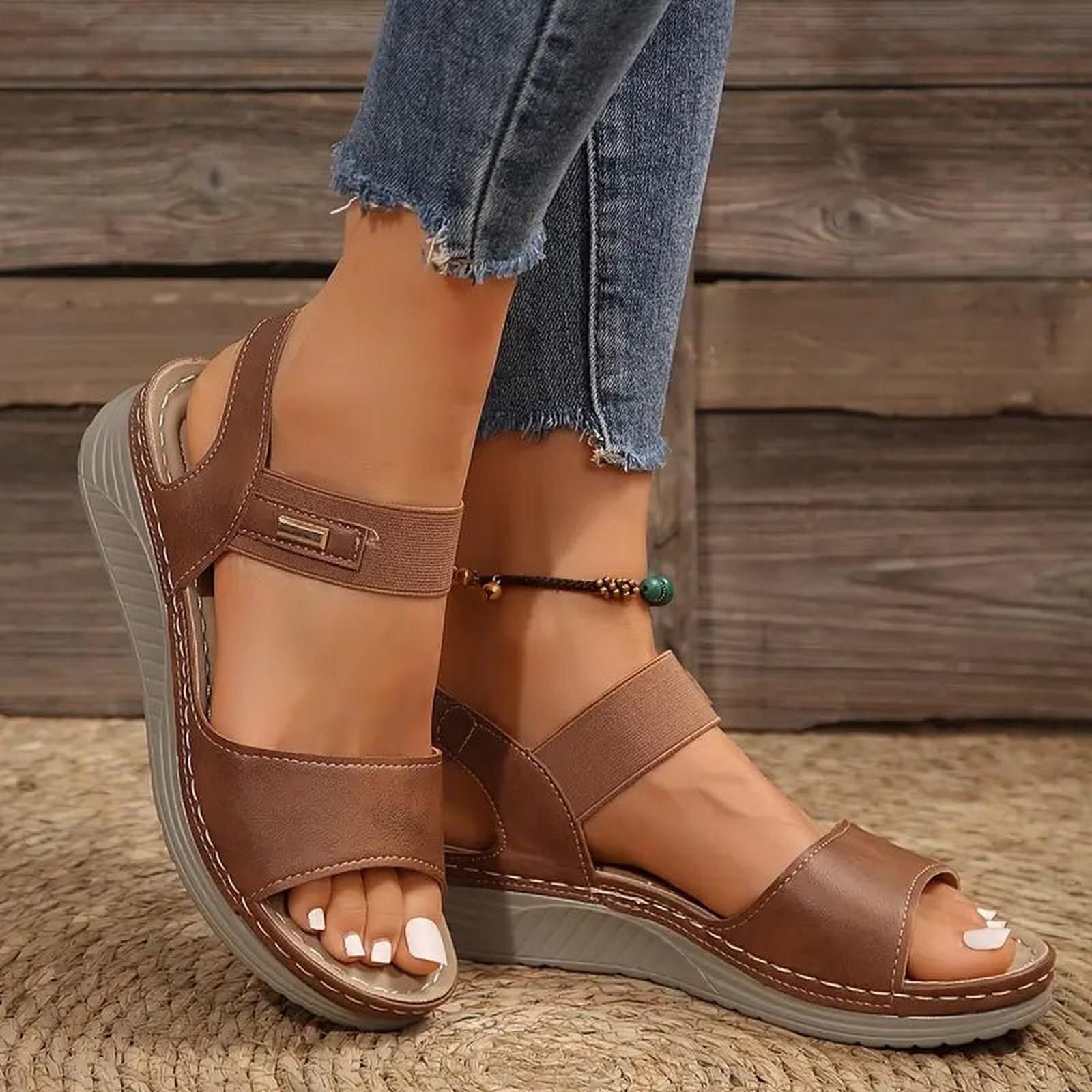 Noah™ | Orthopedic Sandals Velcro Straps Wedges
