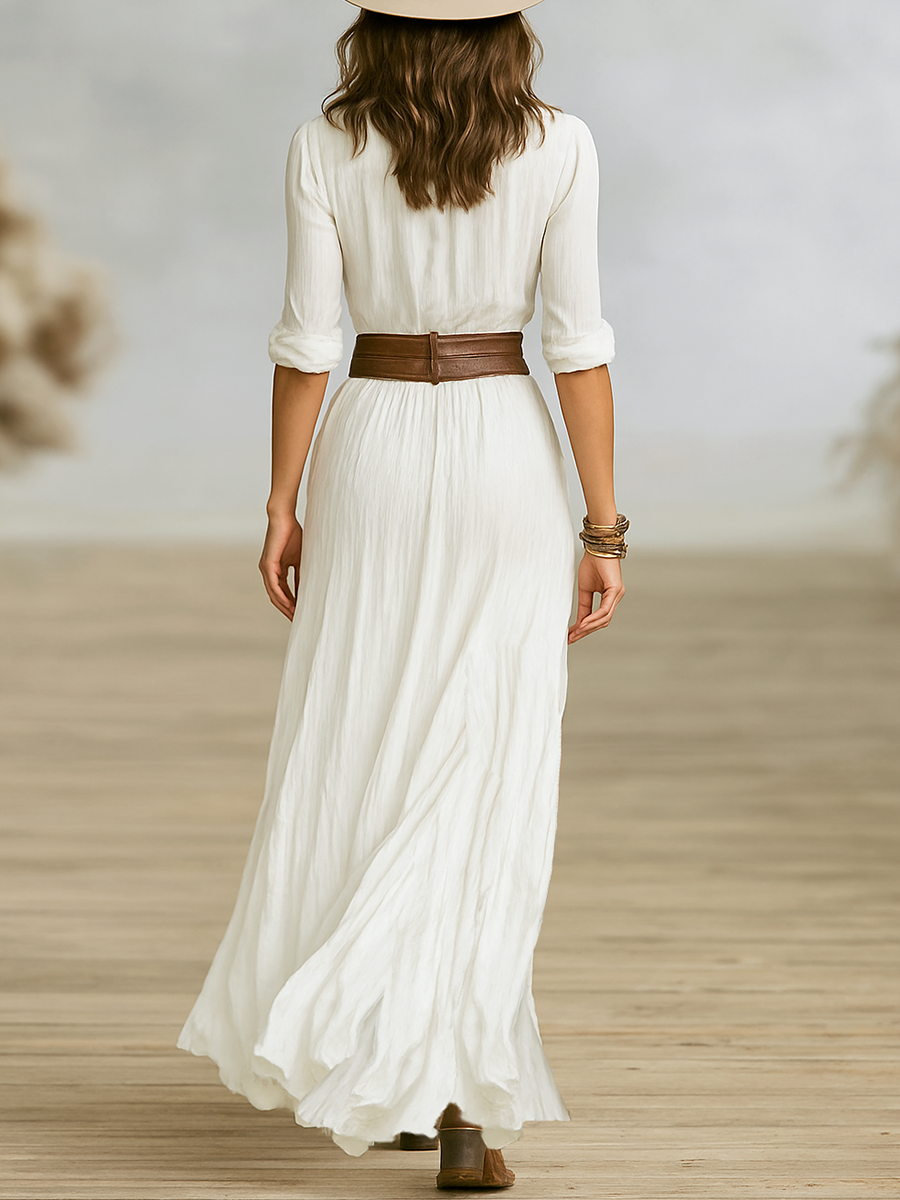 Chloe | Women Bohemian Button Front Maxi Dress