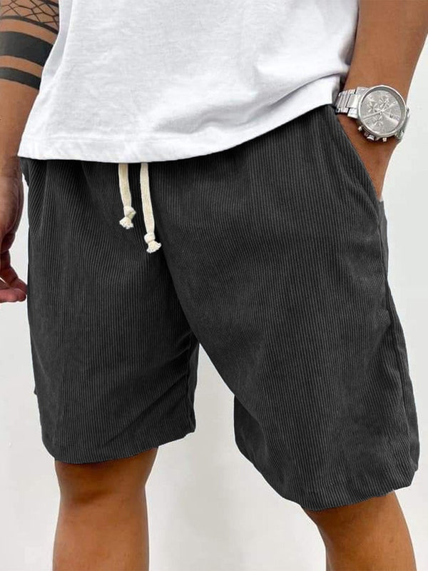 Men’s Relaxed Fit Corduroy Shorts – Soft Ribbed Texture