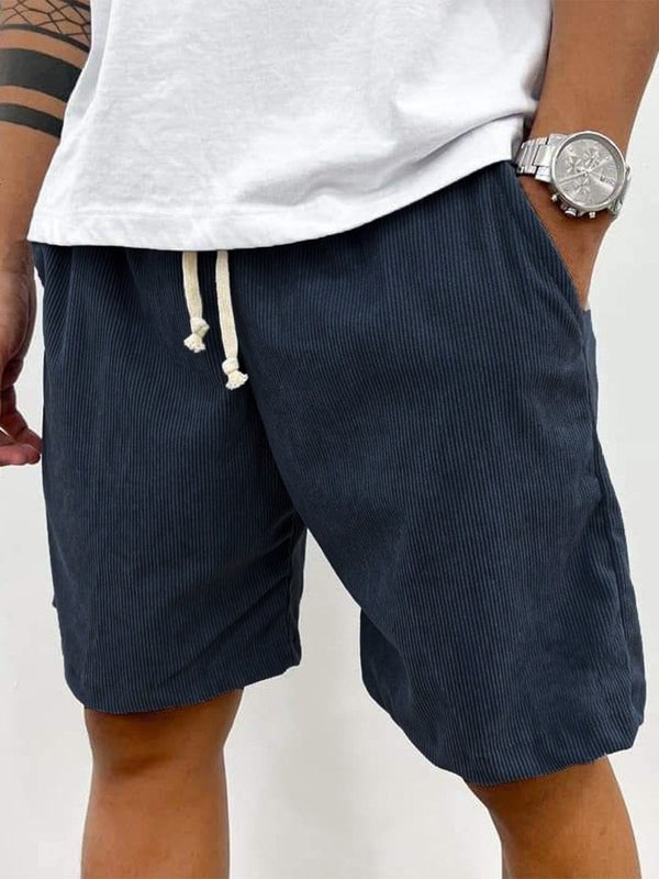 Men’s Relaxed Fit Corduroy Shorts – Soft Ribbed Texture