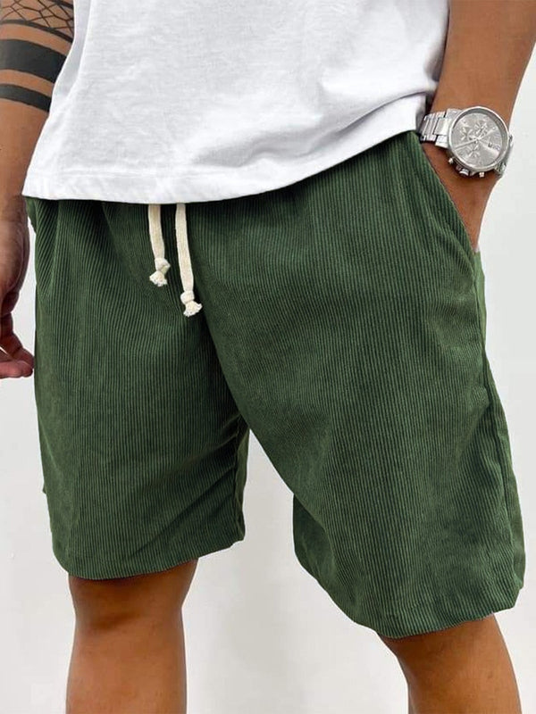 Men’s Relaxed Fit Corduroy Shorts – Soft Ribbed Texture