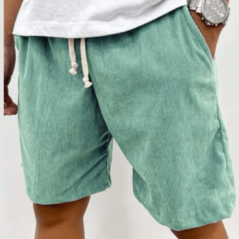 Men’s Relaxed Fit Corduroy Shorts – Soft Ribbed Texture