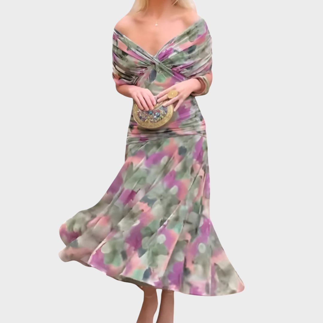 Jessica | Womens Off Shoulder Elegant Evening Dress