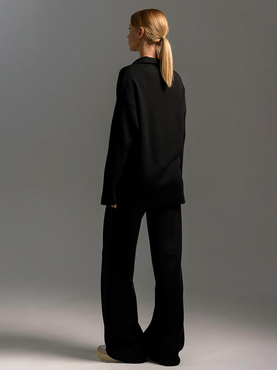 Hannah | Women’s Collared Two Piece Relaxed Fit Lounge Set