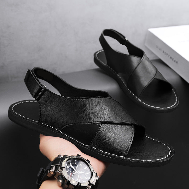 Clark Leather Slip On Sandal