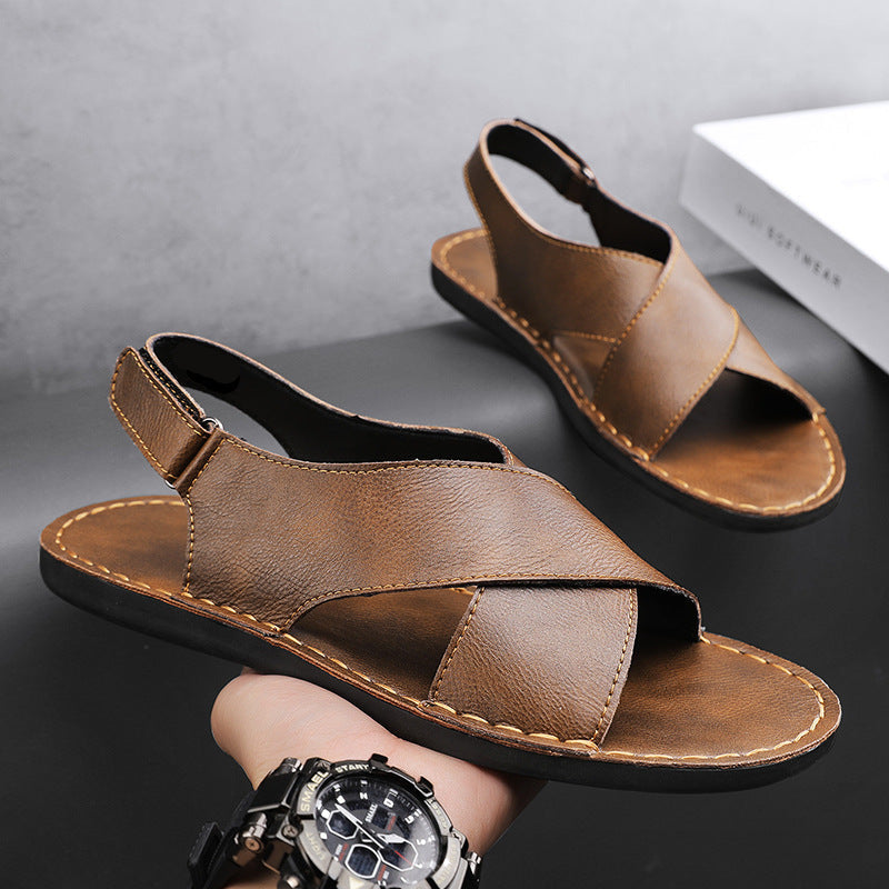 Clark Leather Slip On Sandal
