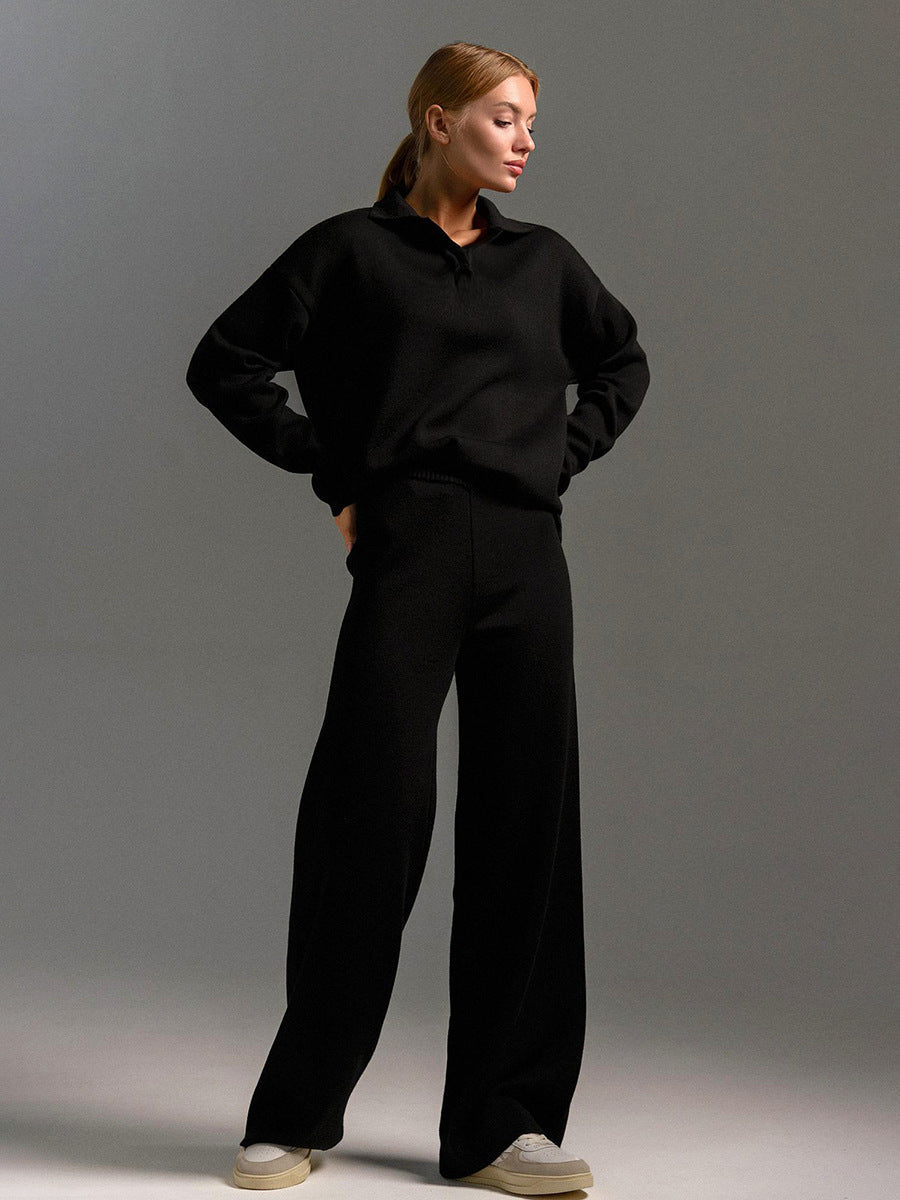 Hannah | Women’s Collared Two Piece Relaxed Fit Lounge Set