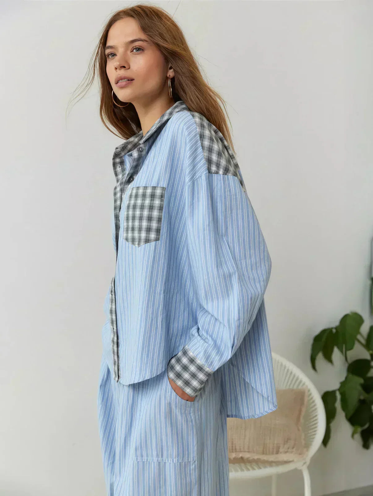 Natalie | Women Spring Plaid Two Piece Set
