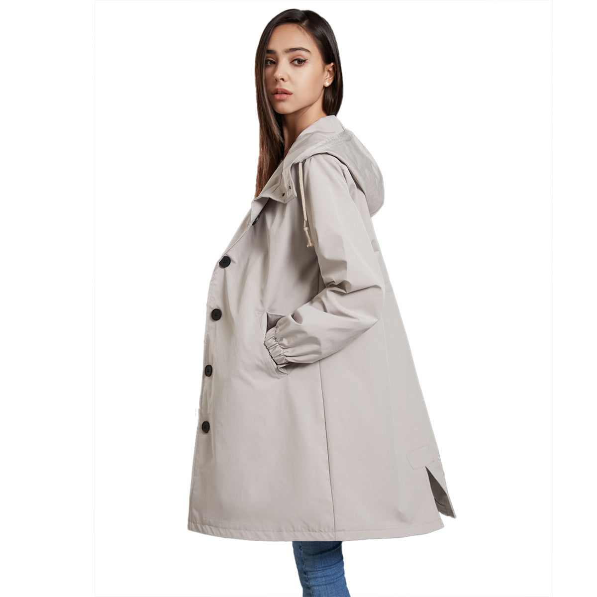 Elsie | Women’s Relaxed Fit Drawstring Hood Coat